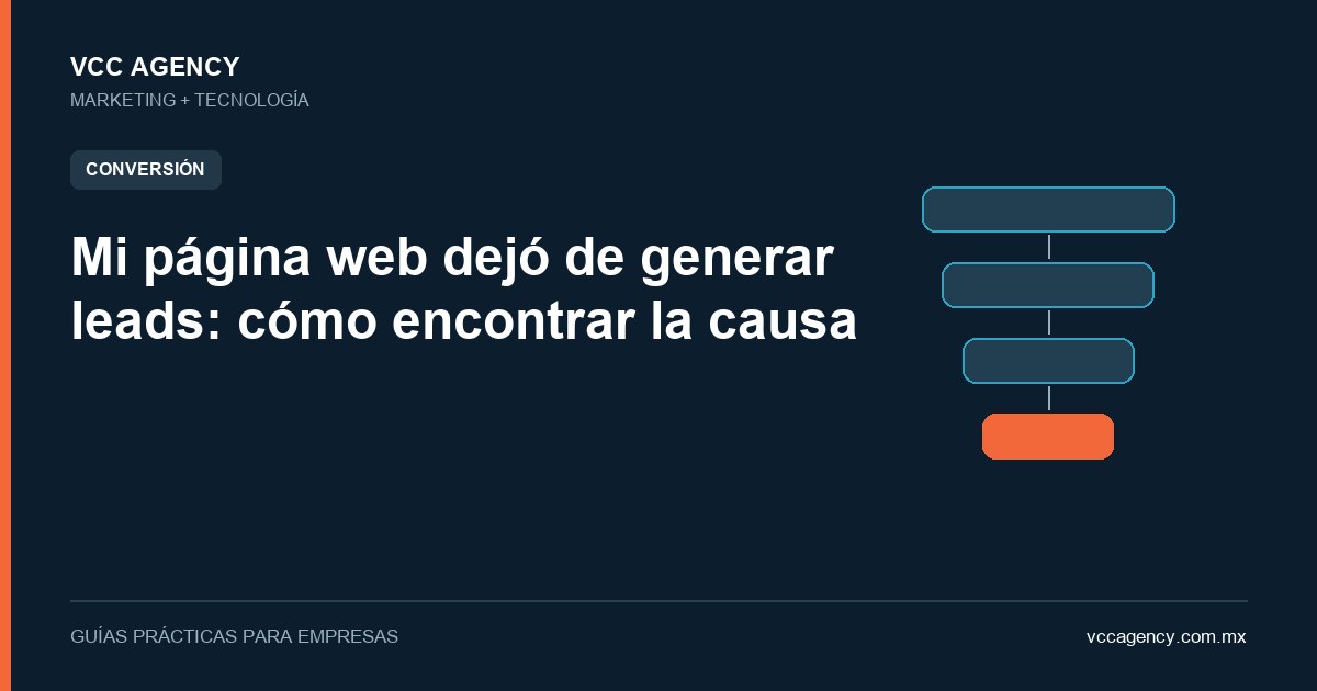 Mi página web dejó de generar leads: cómo encontrar la causa